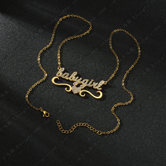 Collar Nombre con Corazón de Diamantes para Mujer - Image 9
