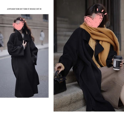 Abrigo Socialite de Moda Otoño-Invierno Largo hasta la Rodilla - Image 13