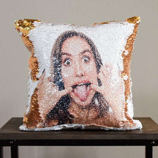 Funda de Almohada con Lentejuelas y Foto Personalizada - Image 7