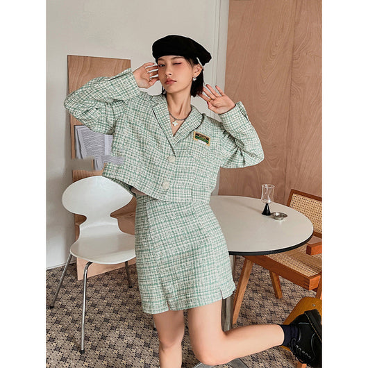 Traje Retro Elegante para Mujer - Estilo Occidental Inicio de Otoño