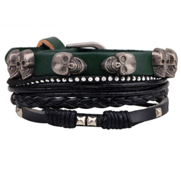 Pulseras de Cuero con Abalorios Artesanales - Image 9