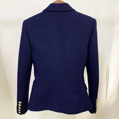 Blazer Doble Botonadura Plateada Estilo Británico Versátil - Image 5