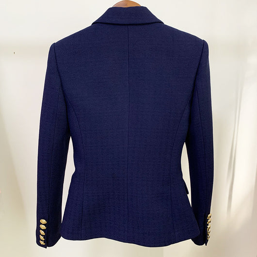 Blazer Doble Botonadura Plateada Estilo Británico Versátil - Image 5