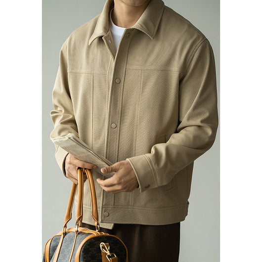 Chaqueta de Trabajo Profesional con Cuello Texturizado en Twill para Hombre - Image 2