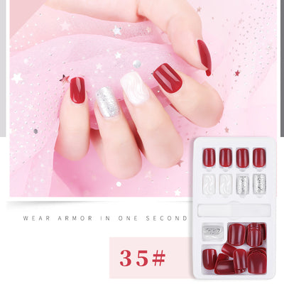 Set de 30 Uñas Postizas Desprendibles - Cobertura Completa para Decoración - Image 49