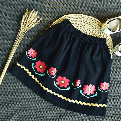 Conjunto Infantil de Falda y Blusa a Cuadros con Contraste de Colores - Image 10