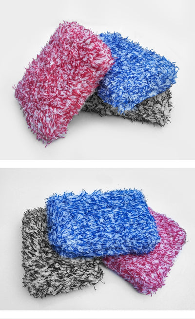 Esponja Microfibra Absorbente para Lavado de Auto - Toalla Coral Fleece Premium - Image 9