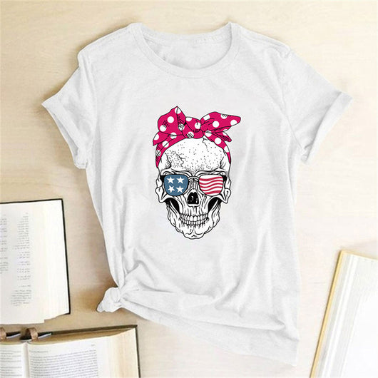 Playera Estampada Casual de Cuello Redondo - Image 9