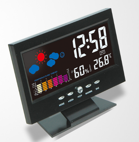 Reloj de Escritorio Digital Multifunción con Pantalla Grande y Clima