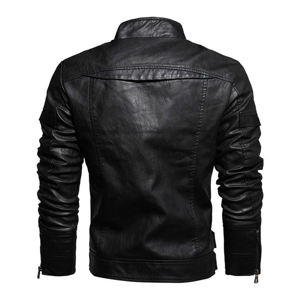 Chaqueta Retro de Cuero Sintético PU