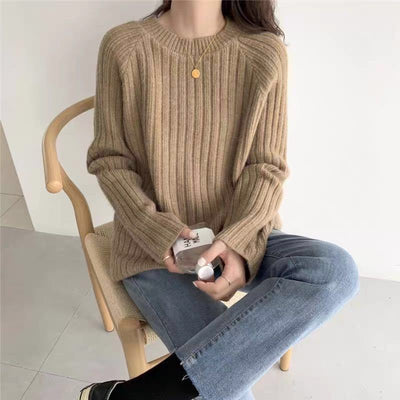 Suéter Suelto de Punto Liso para Mujer - Manga Larga Cómoda - Image 14