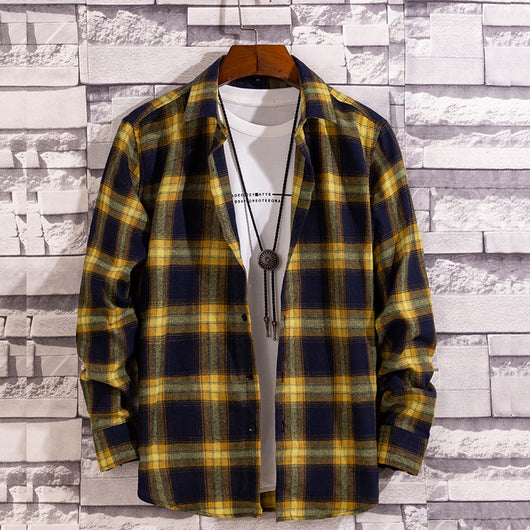 Camisa Casual de Cuadros para Hombre Manga Larga - Image 14