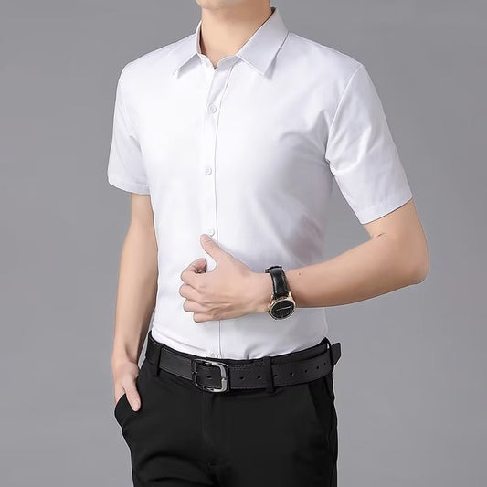 Camisa Ejecutiva Slim Fit Antirruga Manga Corta para Hombre