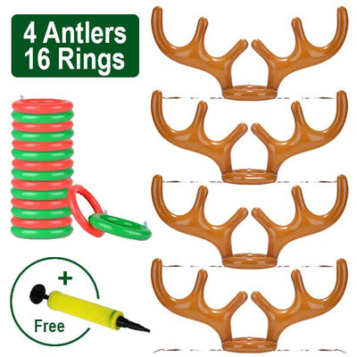 Juego Inflable de Sombreros con Astas de Reno y Anillos para Navidad - Image 9