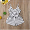Vestido Infantil de Una Pieza con Tirantes y Rayas