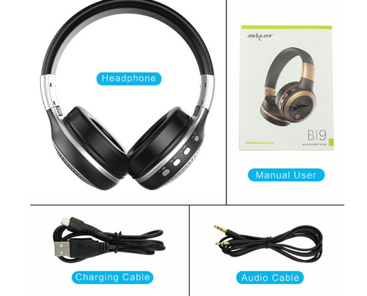 Auriculares Bluetooth Inalámbricos de Alta Fidelidad con Radio FM - Image 5
