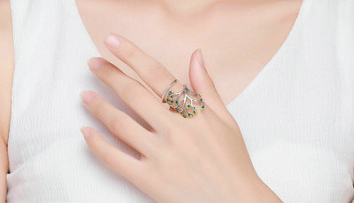 Anillo de Plata S925 Árbol de la Vida con Patrón Elegante - Image 4