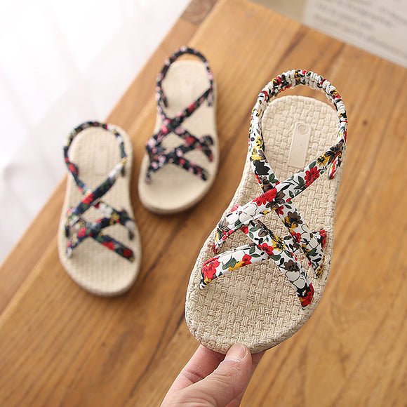 Sandalias Tejidas para Niña - Comodidad Perfecta para el Verano