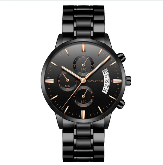 Reloj de Acero Inoxidable para Hombre con Calendario y Correa Refinada - Image 6