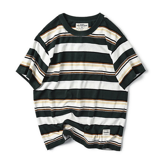Camiseta Manga Corta a Rayas para Hombre - Algodón Premium - Image 2