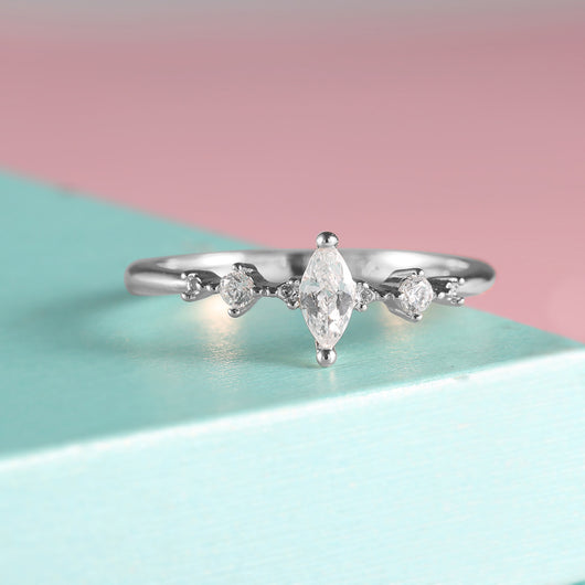 Anillo de Diamante Ojo de Caballo Chapado en Oro Rosado para Mujer - Image 3