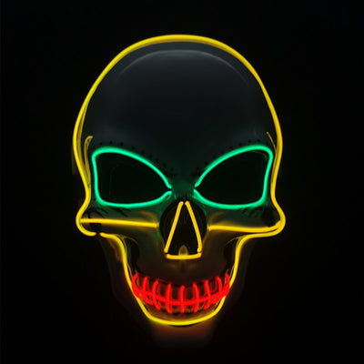 Máscara Calavera LED Resplandeciente con Líneas de Neón - Image 19