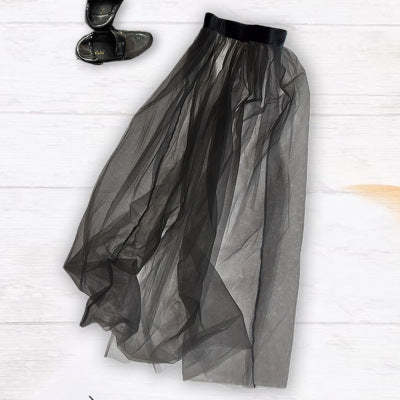 Pantalón Largo Versátil con Falda Semitransparente Superpuesta - Image 13