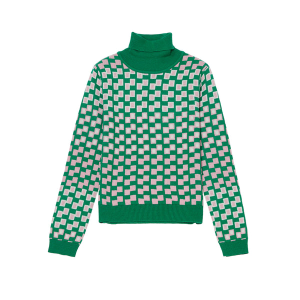 Suéter cuello alto ajustado
