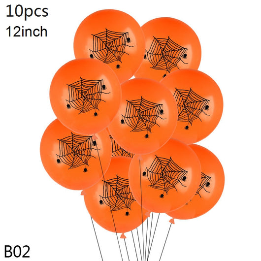 Juego de 10 Globos de Látex con Diseños de Halloween - Image 13