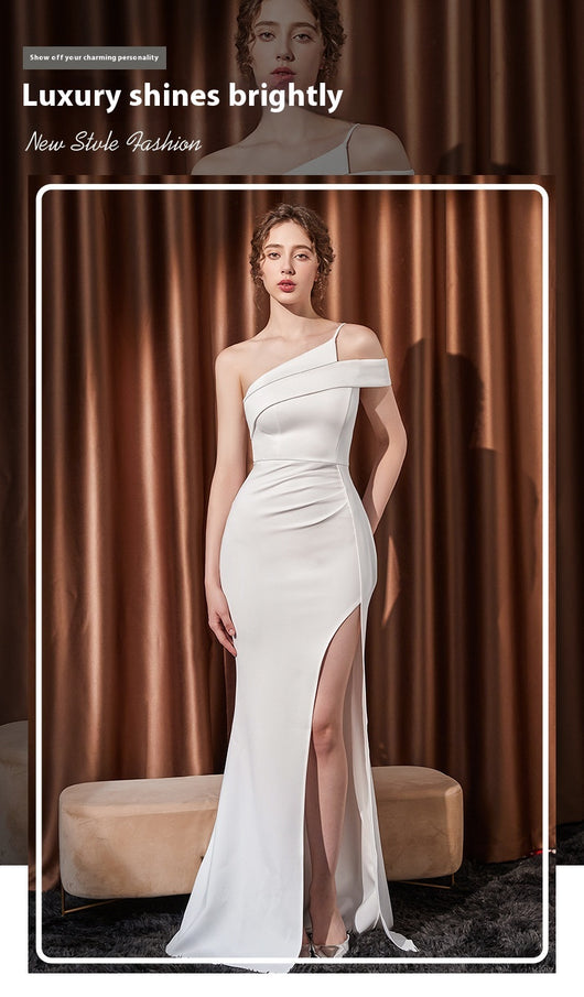 Vestido Largo de Cola de Pez para Dama Elegante y Sofisticado - Image 8