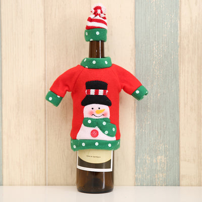 Set de Fundas Navideñas para Botellas de Vino con Bordado Cartoon - Image 13