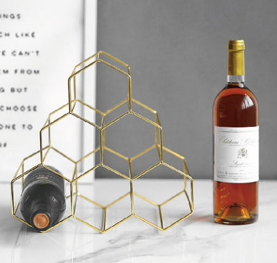 Botellero Geométrico de Metal - Diseño Minimalista para Vino - Image 4