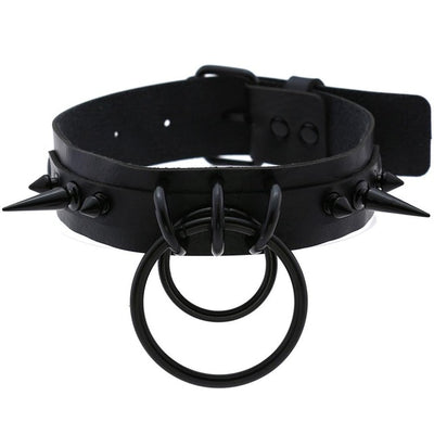 Collar Choker Punk con Remaches y Hebilla - Unisex Negro - Image 25