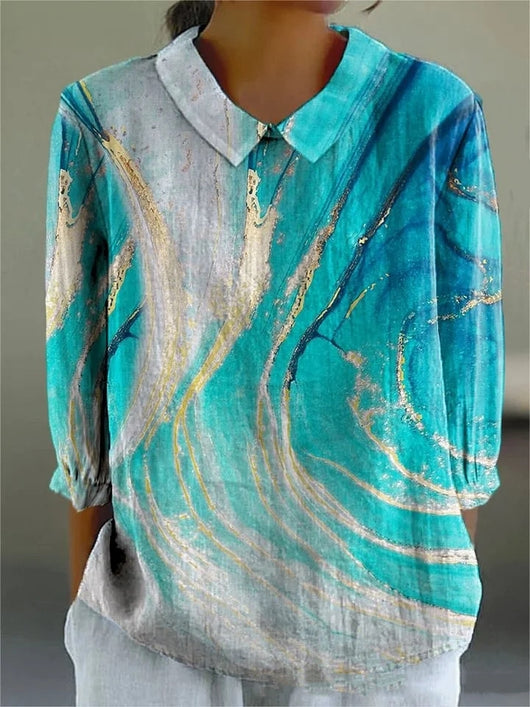 Blusa Retro Floral Japonesa de Manga Larga para Mujer - Image 4