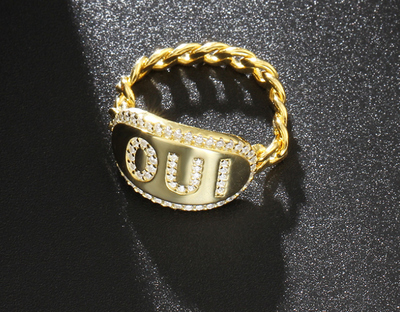 Anillo de Plata 925 con Cristal y Diamante - Diseño de Pareja Elegante y Minimalista - Image 3