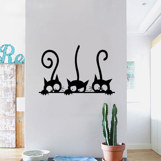 Pegatina de Pared Tres Gatitos Adorables