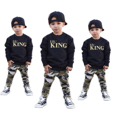 Conjunto Deportivo King: Buzo Manga Larga + Pantalón Camuflaje