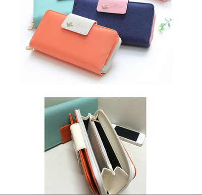 Billetera Retro con Cierre Largo para Mujer - Monedero Clutch con Clip para Billetes - Image 4