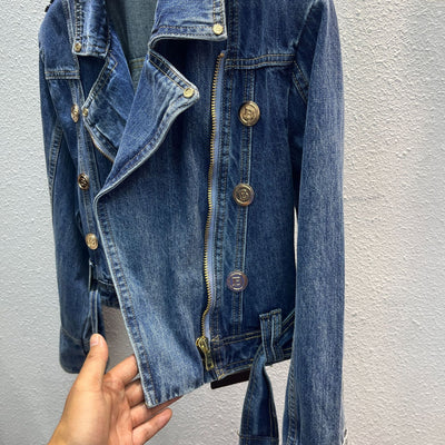 Chaqueta Denim Oversize Estilo Coreano con Botones Decorativos - Image 2
