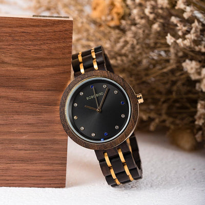 Reloj BOBO BIRD Oro y Madera Entre Estrellas - Image 10