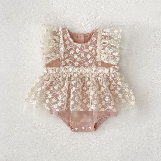 Mameluco de Malla para Bebé Niña - Diseño Luna Llena - Image 5