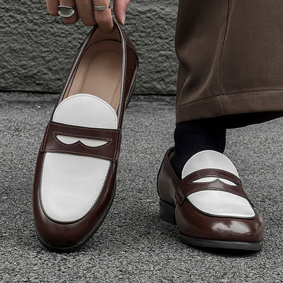Zapatos Casuales de Cuero para Hombre - Diseño Versátil sin Cordones - Image 4