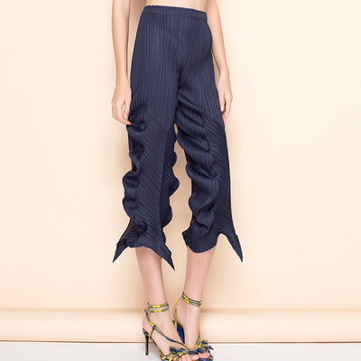 Pantalones Holgados Elásticos Plisados para Mujer - Comodidad Versátil Primavera, Verano y Otoño - Image 9