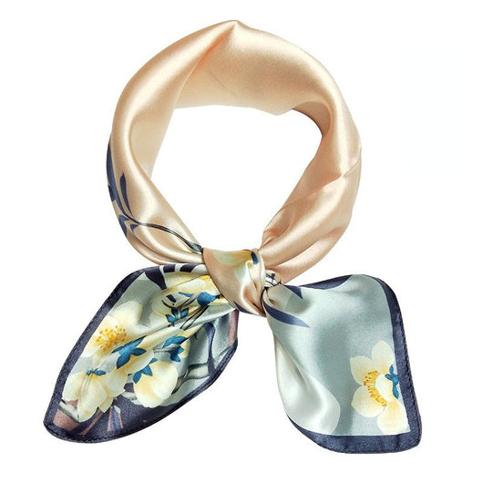 Pañuelo de Seda Cuadrado para Mujer - Diseño Estampado Versátil Primavera Verano - Image 33
