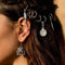 Pasador de Cabello con Moneda y Hoja - Accesorio Elegante