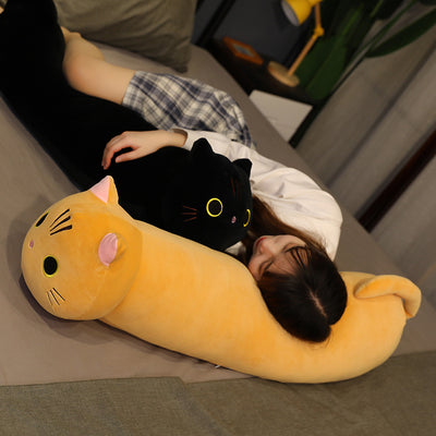 Almohada Gato Grande de Peluche Suave - Muñeco Largo para Abrazar - Image 3