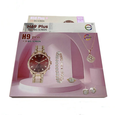 Reloj de Mujer H58H69Plus con Diamantes y Correa Elegante