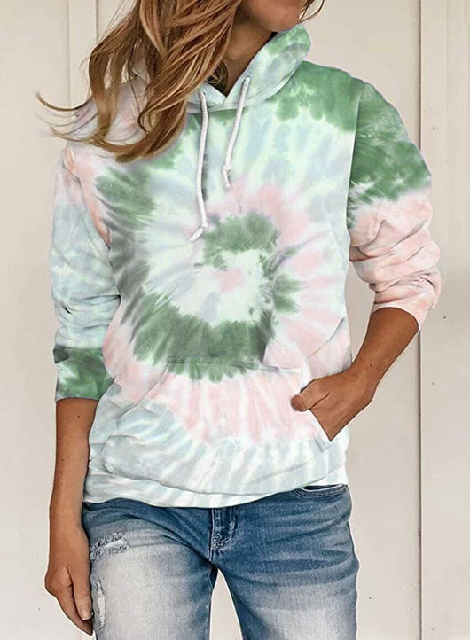 Sudadera con Capucha Estampado Tie-dye Manga Larga - Image 16