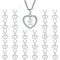 26-letter zircon heart necklace26-letter zircon heart necklace Plateado N