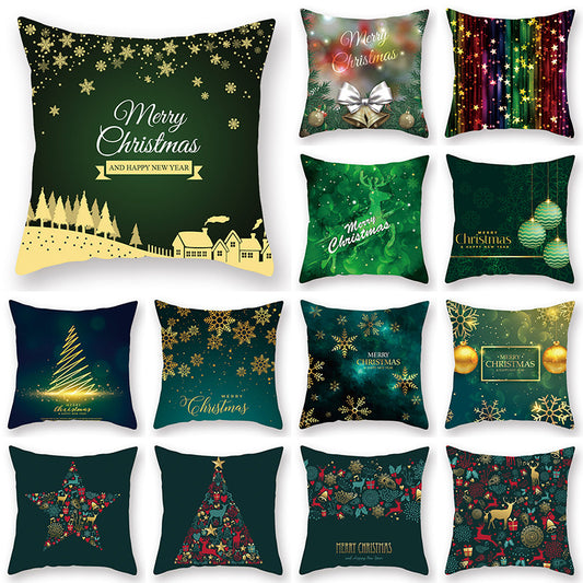 Funda de Almohada de Piel de Durazno Premium - Edición Navideña